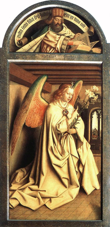 Angel Annunciate, from exterior of left panel of the Ghent Altarpiece